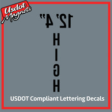 Load image into Gallery viewer, Reversed Trailer, Box or Truck Height Number Sticker Decal Lettering (Set of 2)