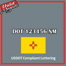 Load image into Gallery viewer, USDOT Number Sticker Decal Lettering New Mexico (Set of 2)
