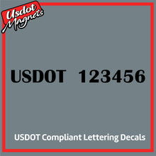 Load image into Gallery viewer, USDOT Number Sticker Decal Lettering (Set of 2)