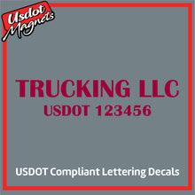 Load image into Gallery viewer, Trucking Door Business Name Decal with USDOT Number Lettering (Set of 2)