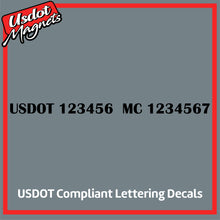 Load image into Gallery viewer, USDOT & MC Number Lettering Decal Sticker (Set of 2)