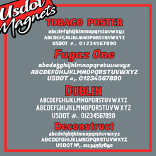 Load image into Gallery viewer, USDOT (DOT), MC & KYU Number Magnetic Sign (Set of 2)