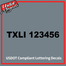 Load image into Gallery viewer, TXLI Number Sticker Decal Lettering (Set of 2)
