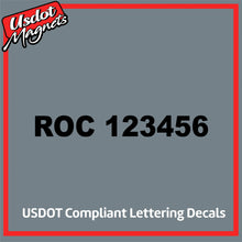 Load image into Gallery viewer, ROC Number Sticker Decal Lettering (Set of 2)
