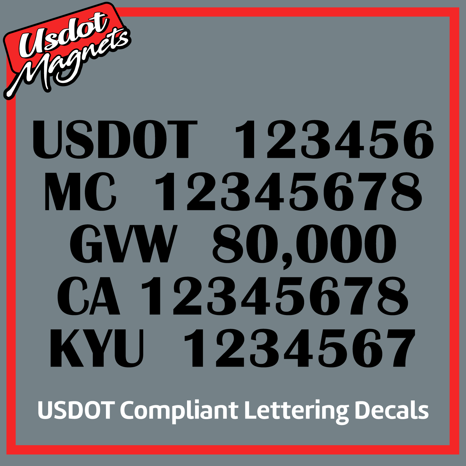 USDOT Magnetic Sign (Set of 2)-