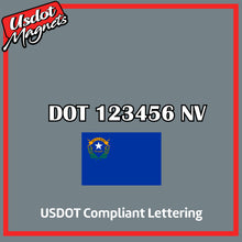 Load image into Gallery viewer, USDOT Number Sticker Decal Lettering Nevada (Set of 2)
