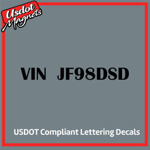 Load image into Gallery viewer, VIN Number Sticker Decal Lettering (Set of 2)
