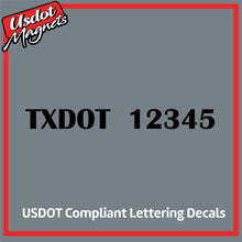 Load image into Gallery viewer, TXDOT (TXDMV) Number Sticker Decal Lettering (Set of 2)
