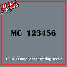 Load image into Gallery viewer, MC Number Sticker Decal Lettering (Set of 2)
