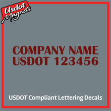 Load image into Gallery viewer, Company Name Truck Door Decal Sticker with USDOT Number (Set of 2)
