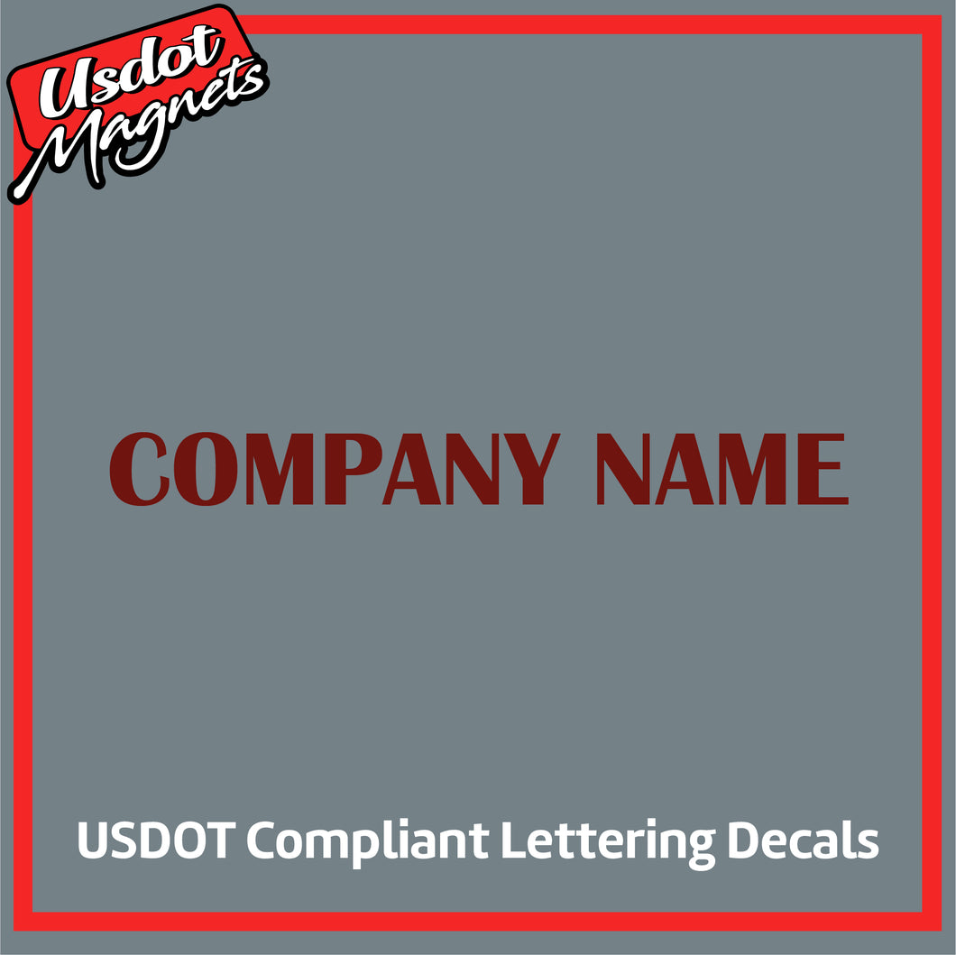 Company Name Truck Door Decal Sticker (Set of 2)