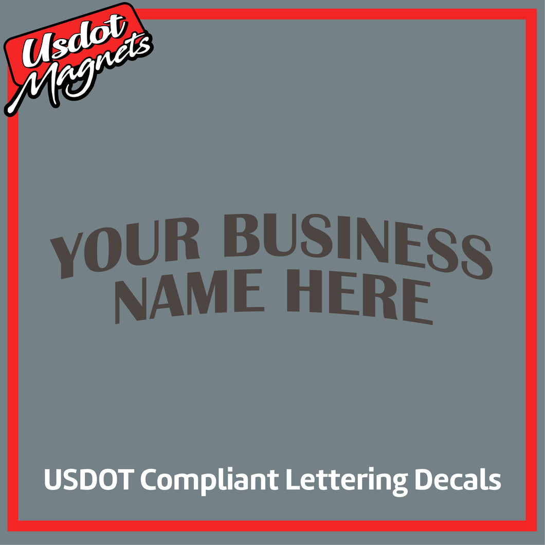 Arched Business Name Truck Door Decal Lettering (Set of 2)