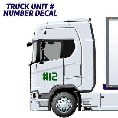 truck unit number decal