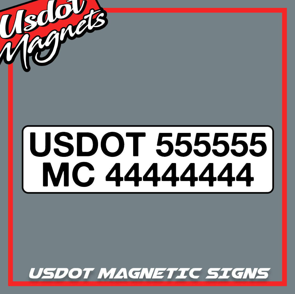 USDOT (DOT) & MC Number Magnetic Sign (Set of 2) – USDOTMagnets